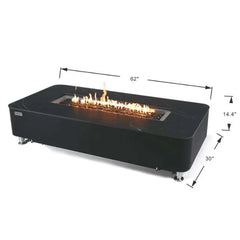 Elementi Plus Valencia Porcelain Top Fire Table OFP102BB - Green Vista Living