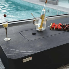 Elementi Plus Valencia Porcelain Top Fire Table OFP102BB - Green Vista Living