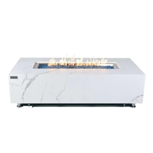 Elementi Plus Carrara Marble Pocelain Fire Table OFP121BW - Green Vista Living
