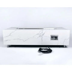 Elementi Plus Carrara Marble Pocelain Fire Table OFP121BW - Green Vista Living