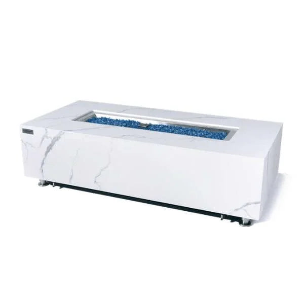 Elementi Plus Carrara Marble Pocelain Fire Table OFP121BW - Green Vista Living