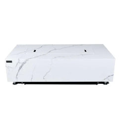 Elementi Plus Carrara Marble Pocelain Fire Table OFP121BW - Green Vista Living