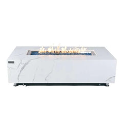 Elementi Plus Carrara Marble Pocelain Fire Table OFP121BW - Green Vista Living