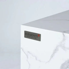 Elementi Plus Carrara Marble Pocelain Fire Table OFP121BW - Green Vista Living