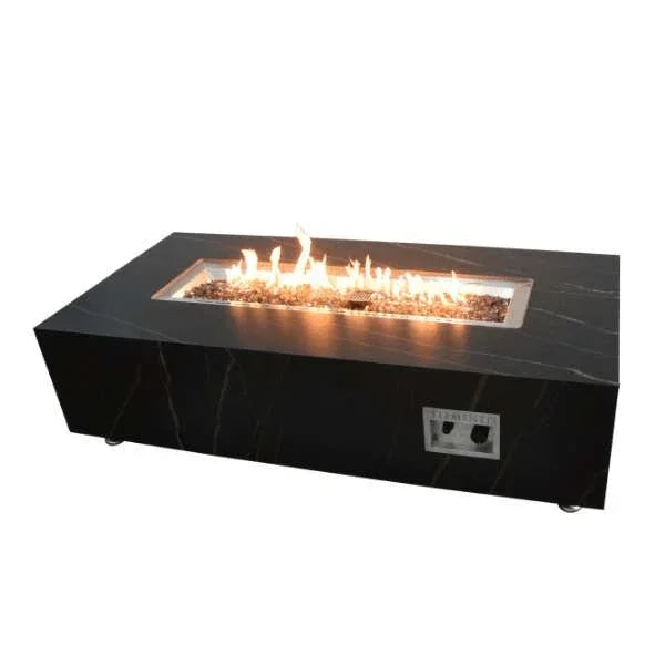 Elementi Plus Varna Marble Porcelain Fire Table OFP121BB - Green Vista Living