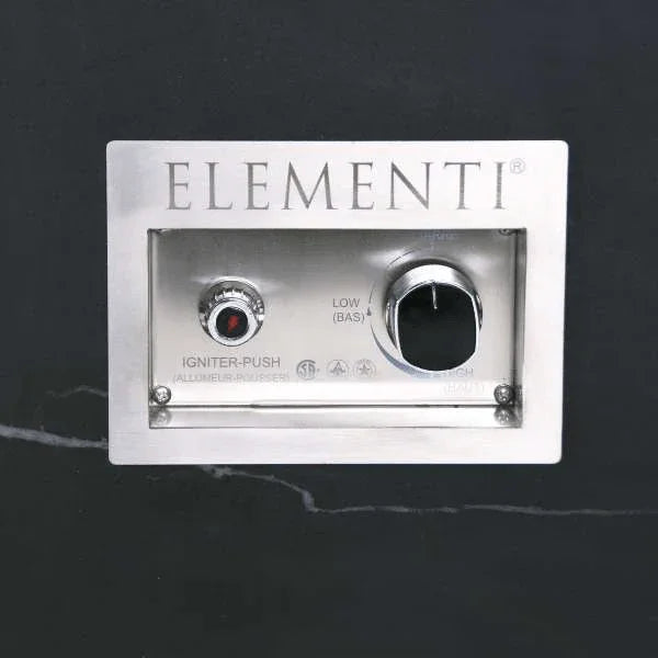 Elementi Plus Varna Marble Porcelain Fire Table OFP121BB - Green Vista Living