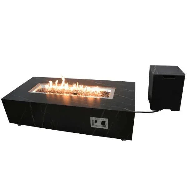 Elementi Plus Varna Marble Porcelain Fire Table OFP121BB - Green Vista Living