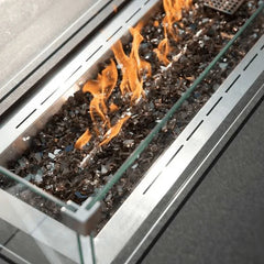 Elementi Plus Varna Marble Porcelain Fire Table OFP121BB - Green Vista Living