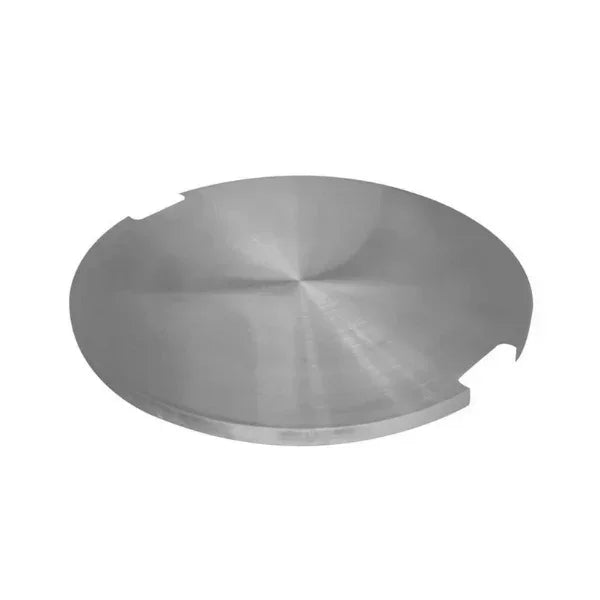 Elementi stainless steel lid for Columbia fire table on white background