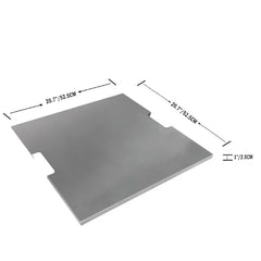 Elementi stainless steel lid for Manhattan, rectangular with dimensions shown