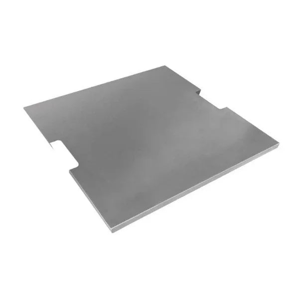 Elementi stainless steel lid for Manhattan on white background, rectangular cover