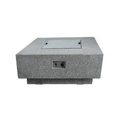 Elementi stainless steel lid on Manhattan fire table, modern outdoor gas fire pit cover