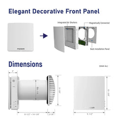 Pioneer® ECOasis 50 Ductless Wall-Mounted Single-Room Wi-Fi Energy Recovery Ventilator - Green Vista Living