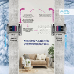 Pioneer® ECOasis 50 Ductless Wall-Mounted Single-Room Wi-Fi Energy Recovery Ventilator - Green Vista Living