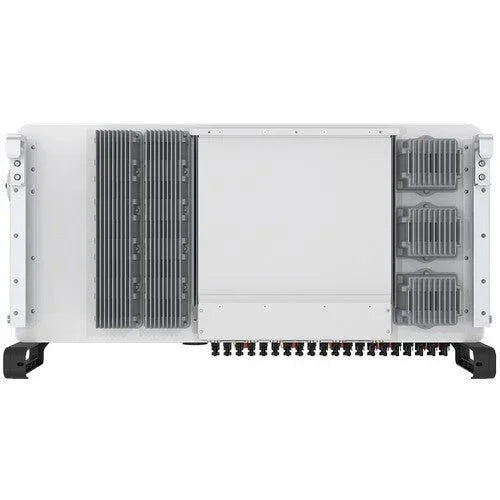 Green Vista Living industrial inverter with multiple cooling fins and input connectors