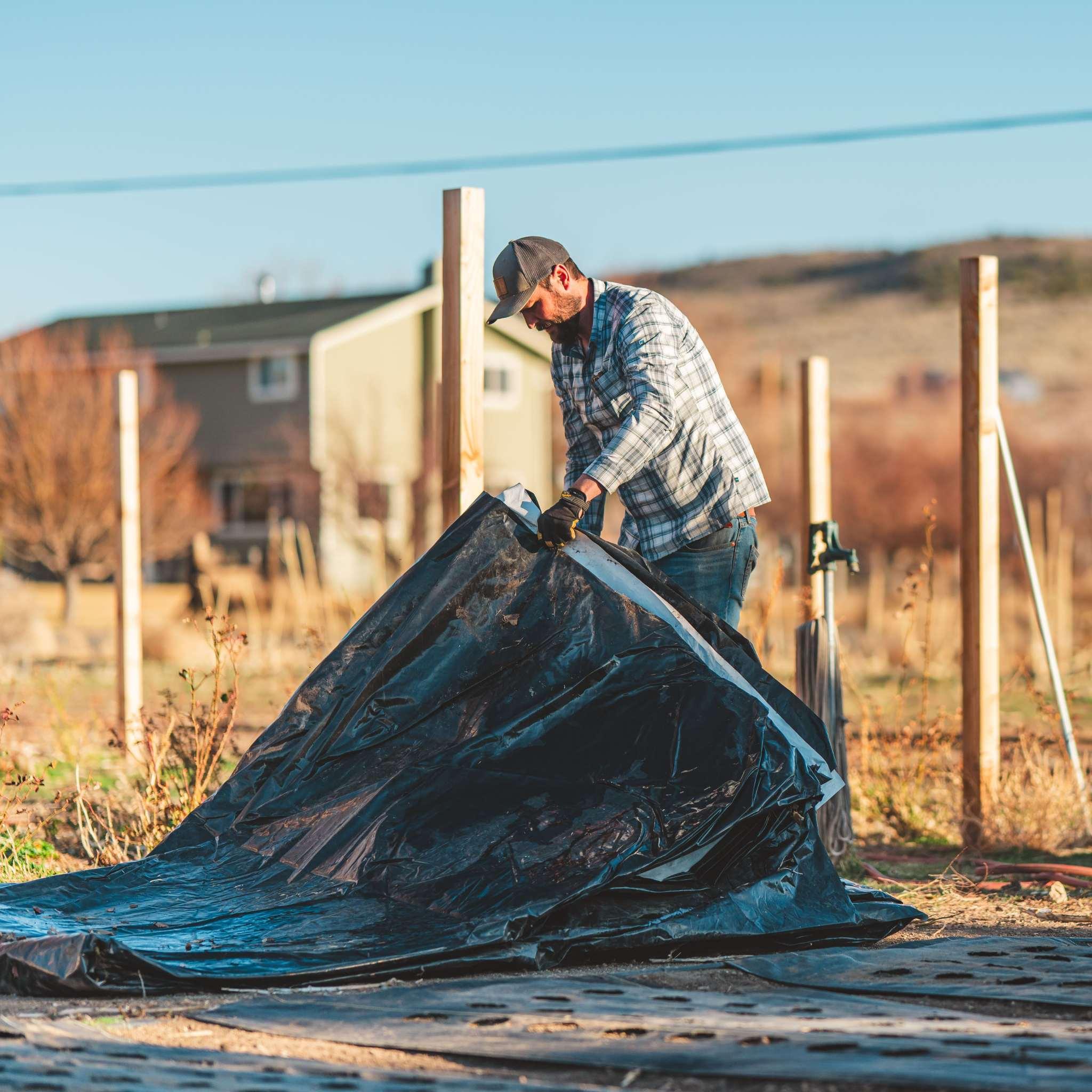 Bootstrap Farmer Silage Tarp - 6 mil Reversible Black & White - Green Vista Living