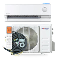 Pioneer® Quantum Fresh™ 12,000 BTU 24 SEER2 High-Wall Ductless Mini-Split Fresh Air Conditioner Inverter Heat Pump Full Set - Green Vista Living