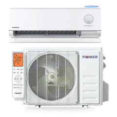 Pioneer® Quantum Fresh™ 12,000 BTU 24 SEER2 High-Wall Ductless Mini-Split Fresh Air Conditioner Inverter Heat Pump Full Set - Green Vista Living