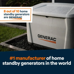 Generac Next Generation 10000 Watt 10kW Dual Fuel 50 State Air Cooled Home Standby Generator 7257