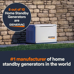 Generac Next Generation 24000 Watt 24kW Dual Fuel 50 State Air Cooled Home Standby Generator | 7261