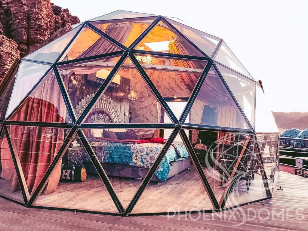 Phoenix Domes Glass Dome - Glass Panel Geodesic Dome - Green Vista Living