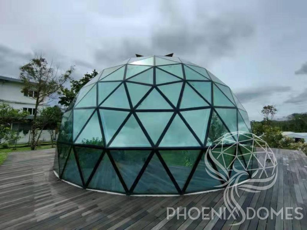 Phoenix Domes Glass Dome - Glass Panel Geodesic Dome - Green Vista Living