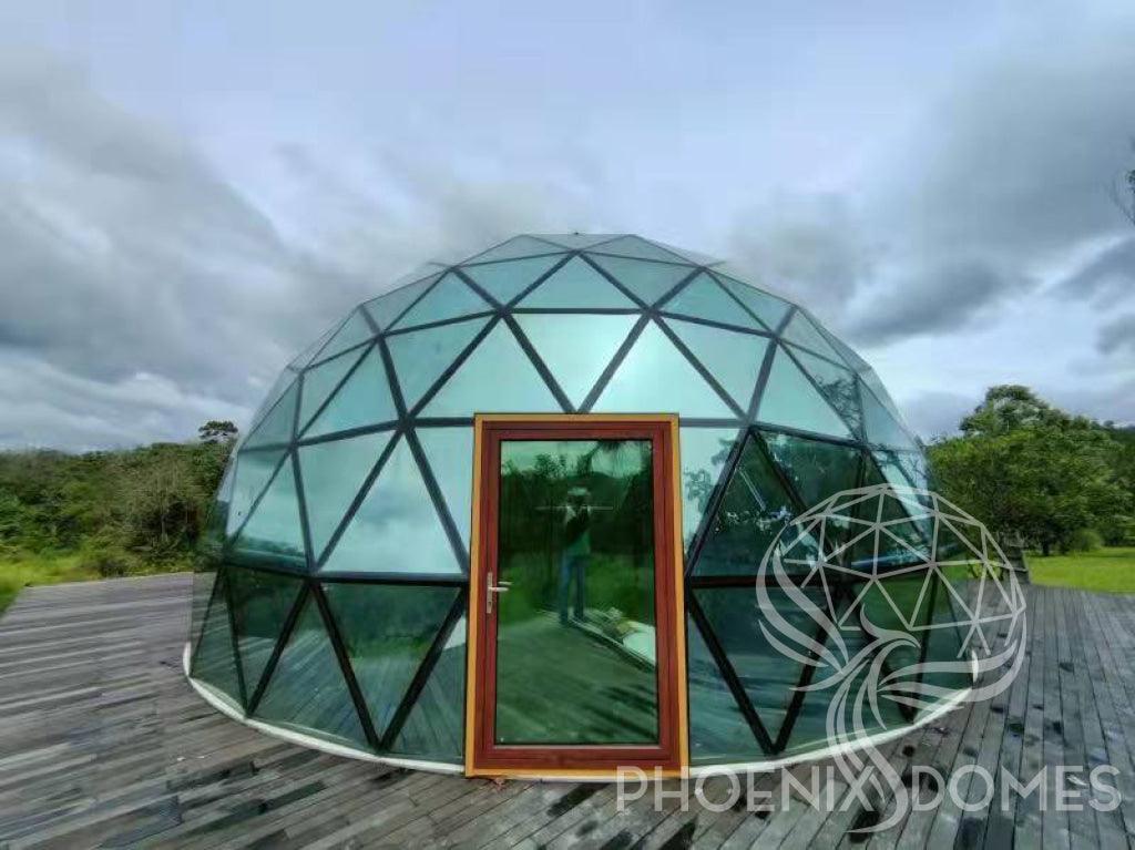 Phoenix Domes Glass Dome - Glass Panel Geodesic Dome - Green Vista Living