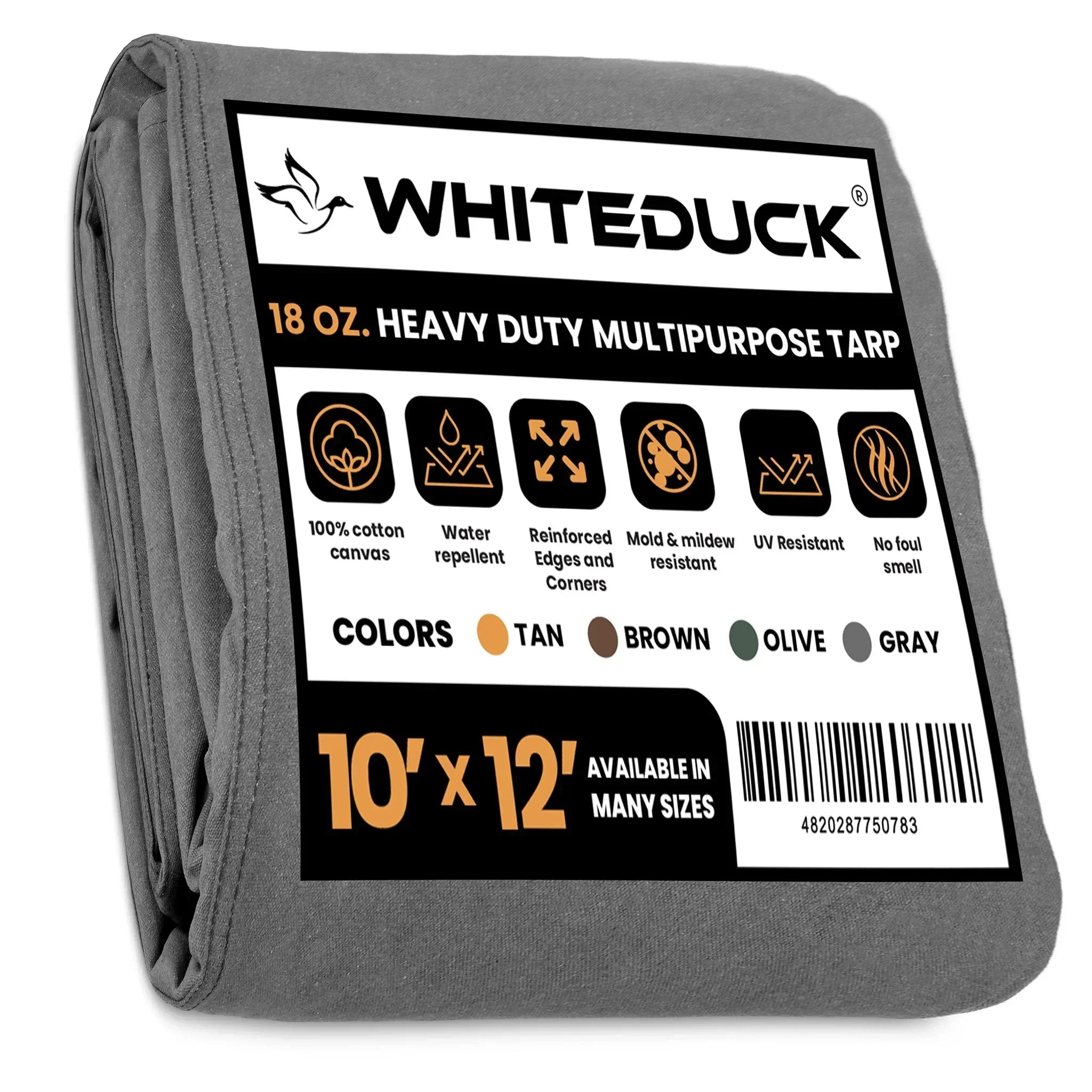18 oz. 100% Cotton Canvas Tarp - Green Vista Living