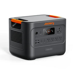 Jackery HomePower 3000 portable power station with display, outlets, and orange handles