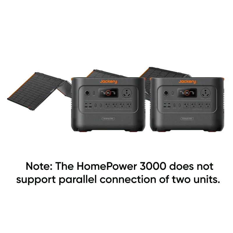 Jackery HomePower 3000 series portable power stations with foldable solar panels