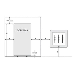 HUUM CORE Black Electric Sauna Heater