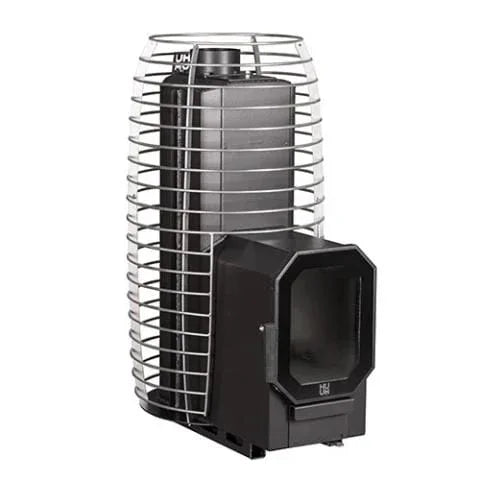 HUUM HIVE Flow Mini LS 8.5kW Wood-Burning Sauna Stove w/ Firebox Extension - Green Vista Living