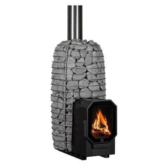 HUUM HIVE Flow Mini LS 8.5kW Wood-Burning Sauna Stove w/ Firebox Extension - Green Vista Living