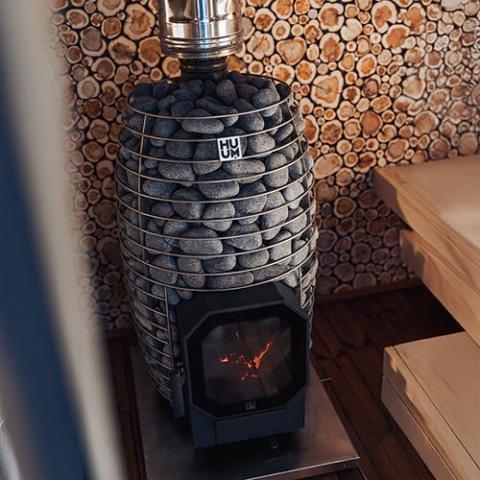 HUUM HIVE Flow Mini 8.5kW Wood-Burning Sauna Stove - Green Vista Living