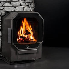 HUUM HIVE Flow LS 9.8kW Wood-Burning Sauna Stove w/ Firebox Extension
