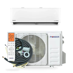 Pioneer® Quantum Hyperformance™ 9,000 BTU 25 SEER2 230V High-Wall Ductless Energy-Star Mini-Split Air Conditioner Inverter Hyper Heat Pump Full Set - Green Vista Living