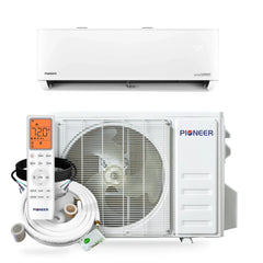 Pioneer® Quantum Hyperformance™ 9,000 BTU 25 SEER2 230V High-Wall Ductless Energy-Star Mini-Split Air Conditioner Inverter Hyper Heat Pump Full Set - Green Vista Living