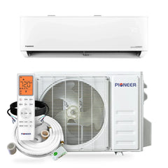 Pioneer® Quantum Hyperformance™ 24,000 BTU 22.5 SEER2 230V High-Wall Ductless Energy-Star Mini-Split Air Conditioner Inverter Hyper Heat Pump Full Set - Green Vista Living