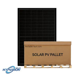 Hyperion (Runergy) 450W N-Type TOPCon Bifacial Solar Panel | Up to 550W Bifacial | HY-DH108N8-450 (Full Black) | 16.2 kW Full Pallet (36) Runergy