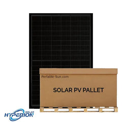 14.6kW Pallet - Hyperion by Runergy 405W Bifacial Solar Panel (Black) | Up to 510W with Bifacial Gain | Full Pallet (36) - 14.6kW Total - Green Vista Living