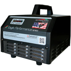 DeltaVolt Eagle Performance Series battery charger with handle and indicator lights
