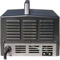 Iota inverter rear view showing cooling vents, power cord, and connection terminals
