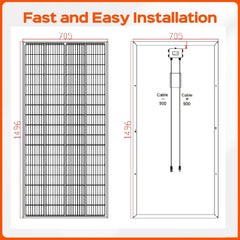 ACOPOWER 200 Watt 24 Volt 9BB Cell Monocrystalline Solar Panel - Green Vista Living