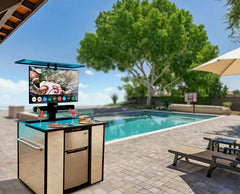 Outdoor Entertainment Center with 32", 43" Outdoor TV Lift - Green Vista Living