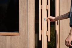 Thermasol Solaris - Tile Oak, 2-5 Person, Solar-Powered Outdoor Sauna - Green Vista Living