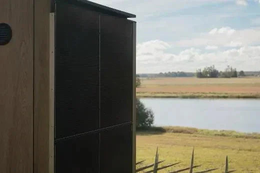 Thermasol Solaris - Tile Oak, 2-5 Person, Solar-Powered Outdoor Sauna - Green Vista Living