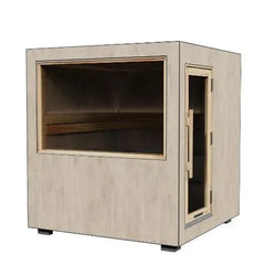 Thermasol Solaris - Tile Oak, 2-5 Person, Solar-Powered Outdoor Sauna - Green Vista Living