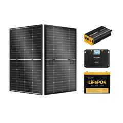 BougeRV 12V 200 Watt Rigid Solar System Kit