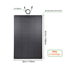 Lensun 150W 12V Black Flexible Solar Panel