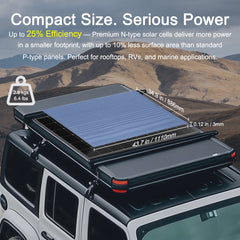Lensun 200W Flexible Solar Panel, Advanced N-type solar cells 25% efficiency